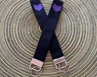 Hawkeye Purple Arrow Marvel Cotton Key Fob Keychain Wristlet Lanyard