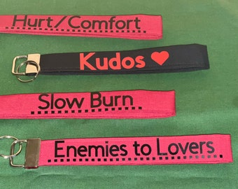 AO3 Tag Car Keys Wristlet Lanyard, Slow Burn, Enemies to Lovers, Slow Burn, Kudos Archive Of Our Own