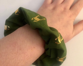 Loki Green Scrunchie, Gift For Hero Fans
