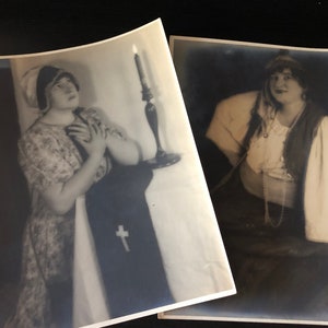 8 by 10 - Set of 2 Opera Star Press Photos - Rigoletto - Cavalleria Rusticana - Antique Photos - Silent Movie Star