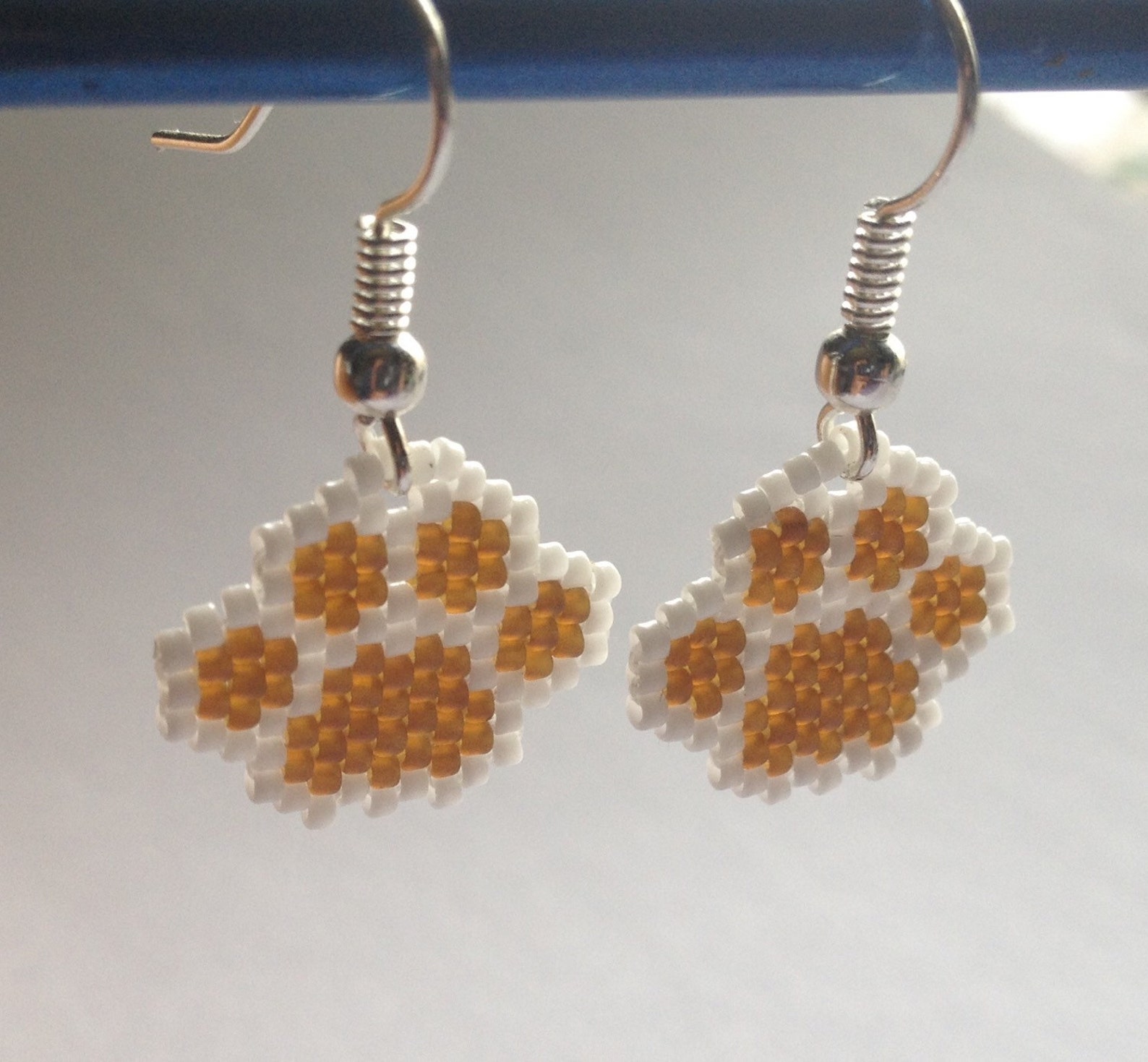 Beaded Pawprint Earrings Paw Print Jewellery Bead Jewelry Etsy