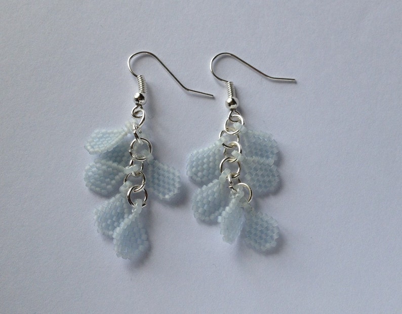 Raindrop Dangle Earrings Beaded Rain Jewellery Bead Etsy