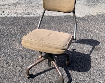 Vintage 1951 Harter Industrial Office Or Desk Chair Metal MCM