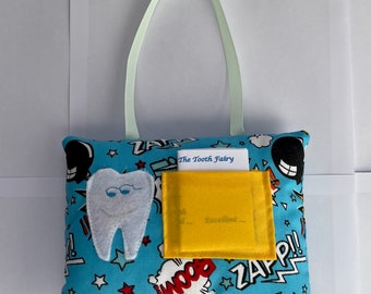 Tooth Fairy Pillow/Superhero/Blue and Yellow