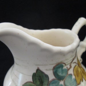 Vintage Metlox Vernon Ware Creamer Vineyard Pattern Grapes and Leaves California Made Fall Decor image 5