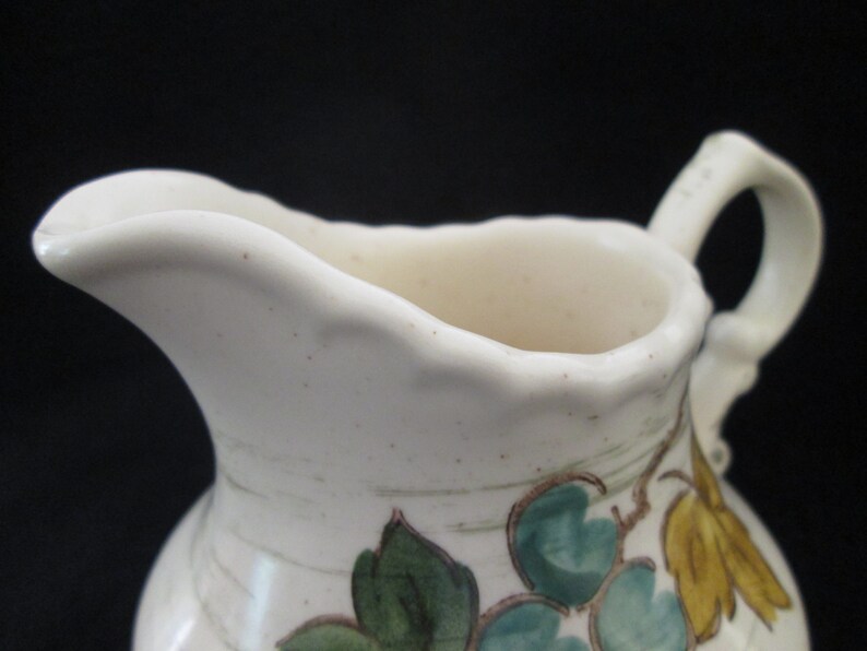 Vintage Metlox Vernon Ware Creamer Vineyard Pattern Grapes and Leaves California Made Fall Decor image 5