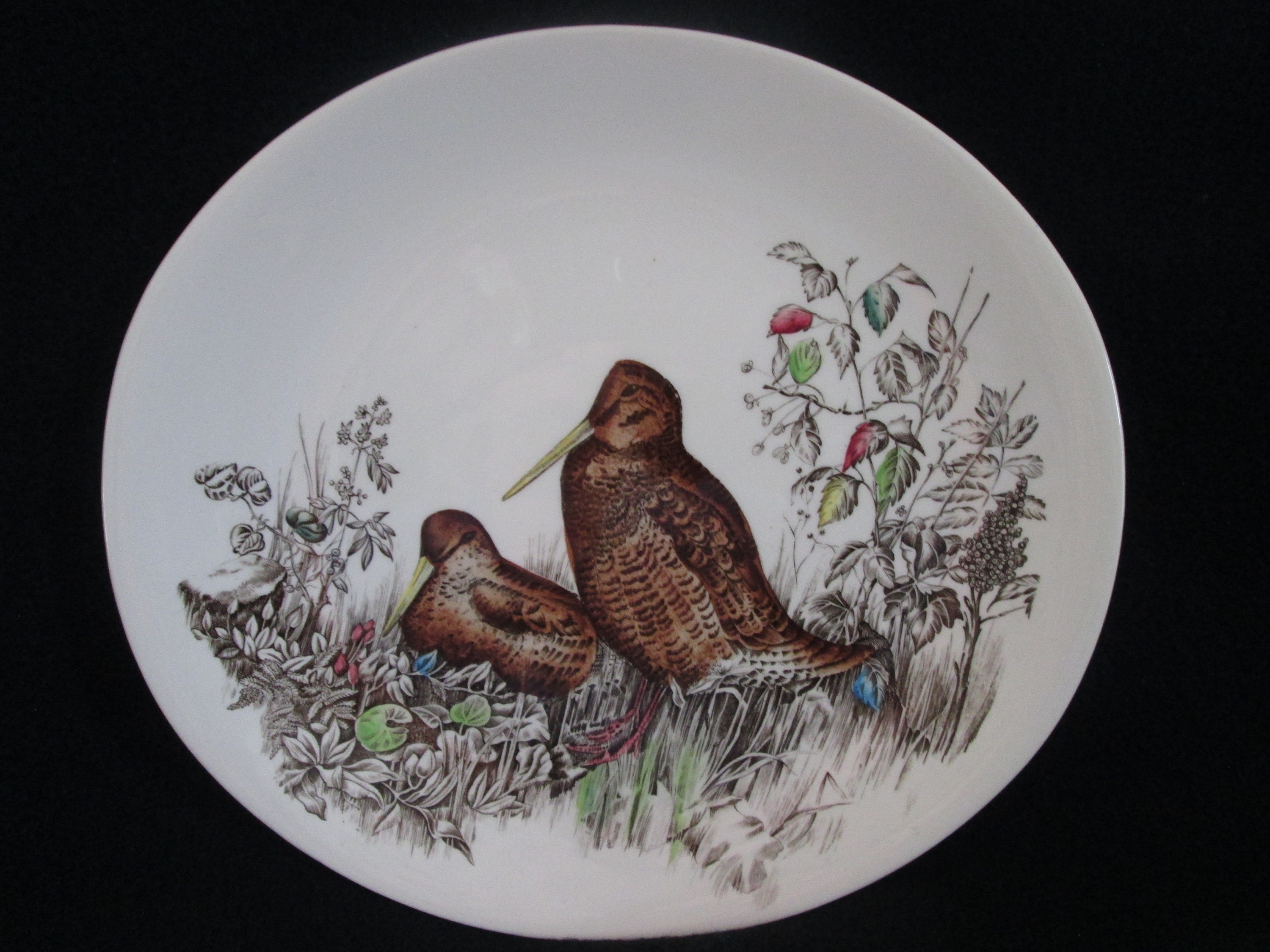 Vintage Johnson Brothers Game Birds Woodcock Dinner Plate Hand Etsy