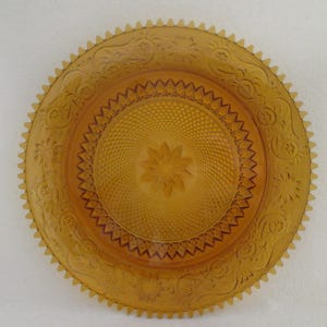Vintage Tiara Sandwich Amber Serving Platter Pressed Glass Tiara Sandwich Pattern Tiara Exclusives Indiana Glass 12 Inch