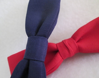 Vintage Royal Boys Clip On Bow Tie Navy Blue Bow Tie Holiday Bow Ties Dress Up Bow Ties Red One Has Sold