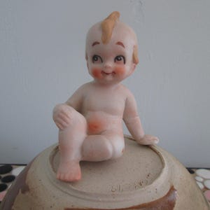 Vintage Kewpie Doll Sitting Relaxing Position Bisque Porcelain Possibly Made in Japan