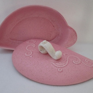 Vintage Enchanto Pink Covered Serving Dish California Pottery E-104