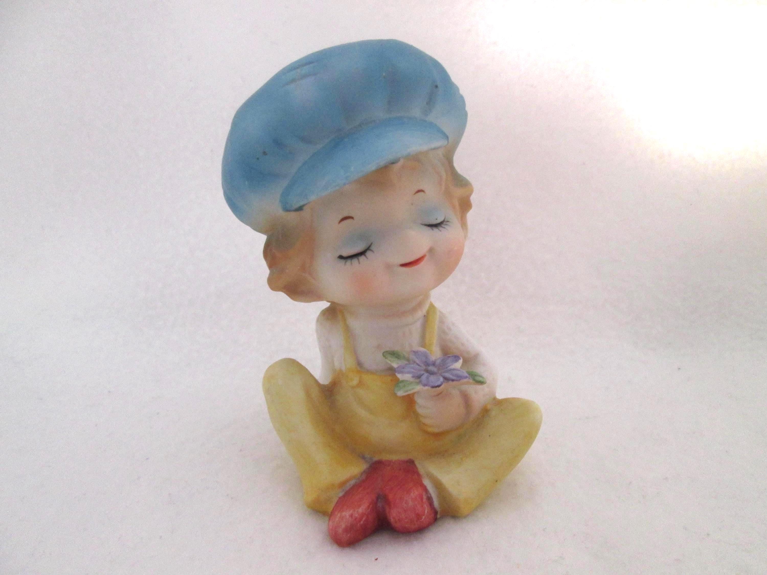 Vintage Hippie Girl Figurine - Etsy