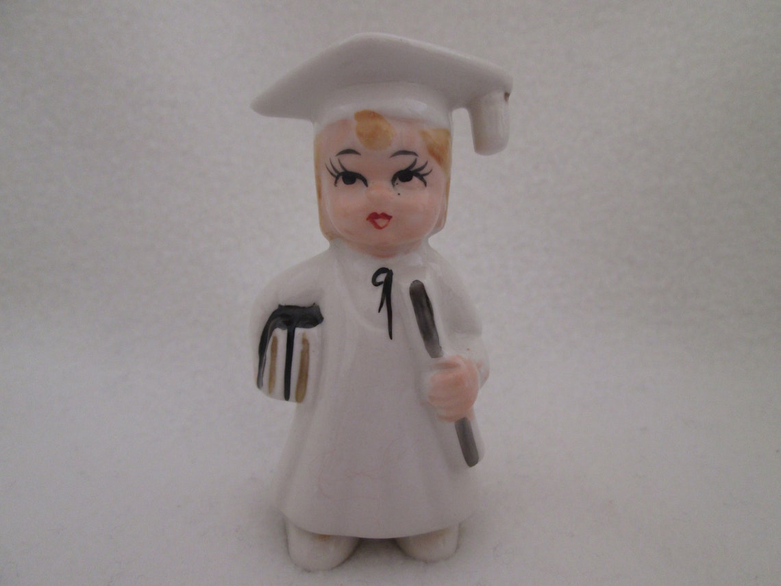 Vintage Girl Graduation Figurine Made in Japan Graduation Etsy