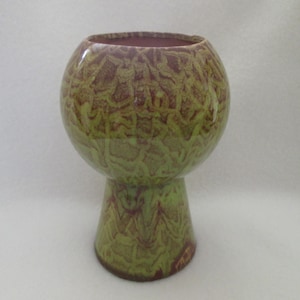 Vintage Brayton Art Pottery Vase Brown and Green California Pottery USA M-4-V