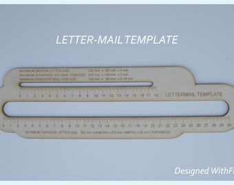 NEW! Lettermail Template , Mail Guide, Postal Template, Postage Checker, - Portable - Hangable