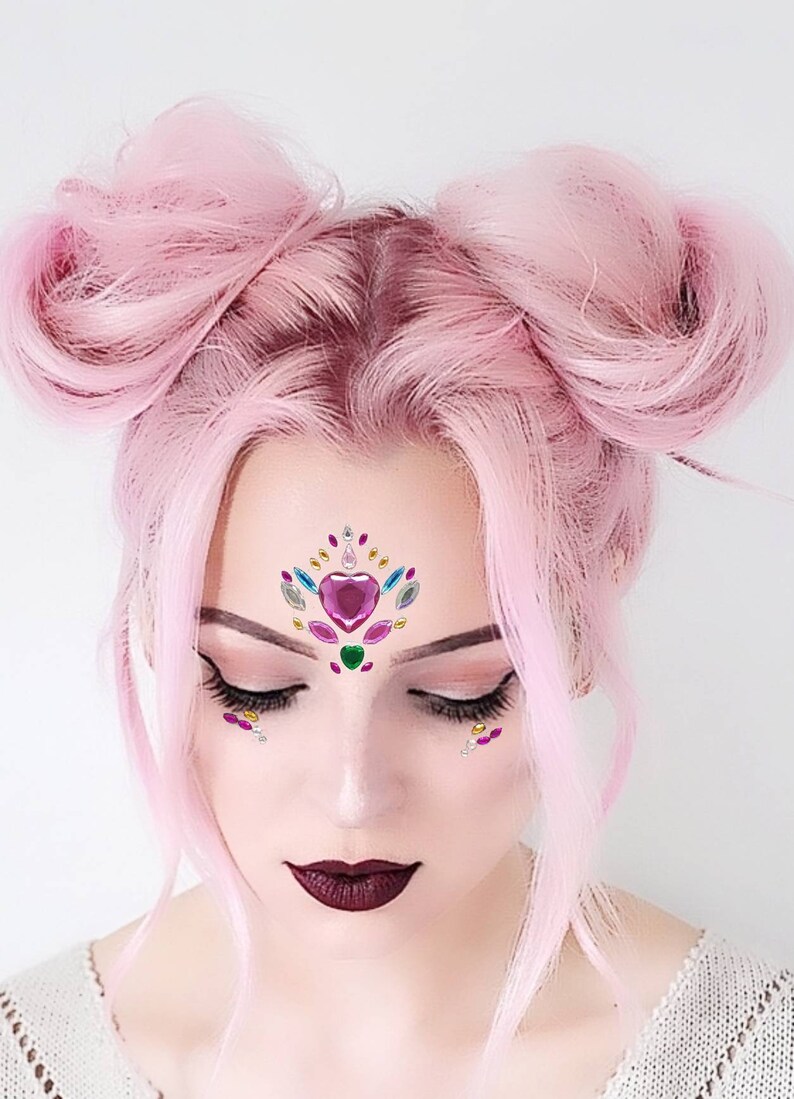 Face Jewels EDC Rave outfits Festival Diamond Face Sticker Etsy