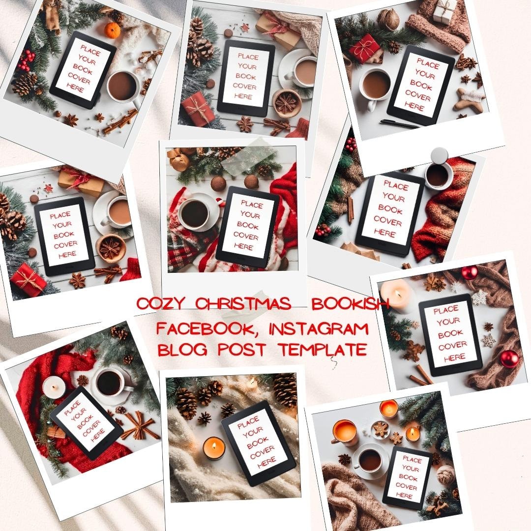 10 Christmas Props Bookish Social Media Templates, Cozy Bookstagram ...