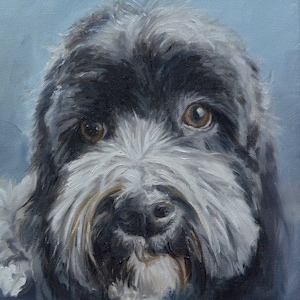 Custom pet portraits, custom dog portrait - oil painting on canvas.  50% DEPOSIT. Handmade Custom pet portrait.