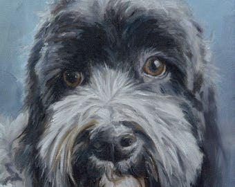 Custom pet portraits, custom dog portrait - oil painting on canvas.  50% DEPOSIT. Handmade Custom pet portrait.