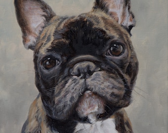 Custom pet portrait, Dog portrait, Dog painting, Custom dog portrait, on canvas. 50% DEPOSIT. Handmade.