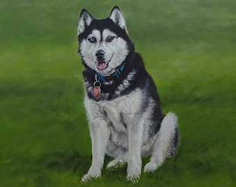 Pet portrait custom, Dog portrait, Dog painting, oil painting on canvas. 50% DEPOSIT. Handmade Custom pet portrait.