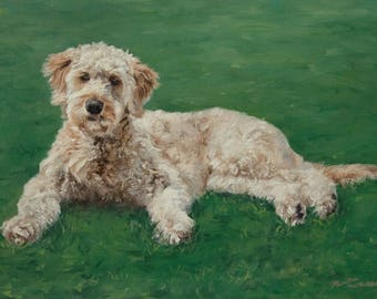 Custom pet portraits, custom dog portrait - oil painting on canvas.  50% DEPOSIT. Handmade Custom pet portrait.