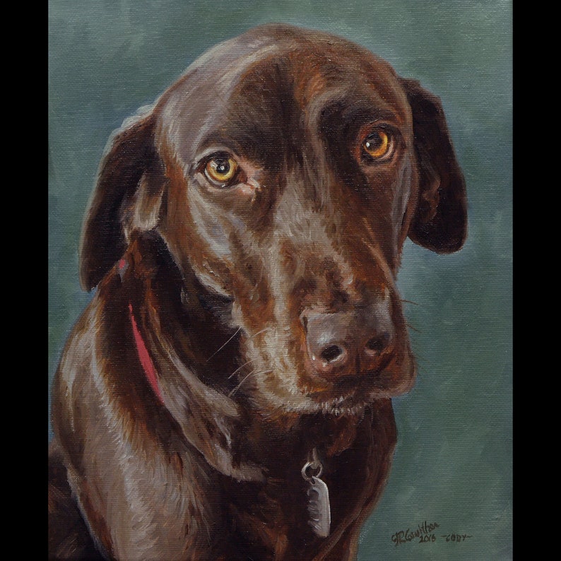 Custom pet portraits custom dog portrait oil painting on