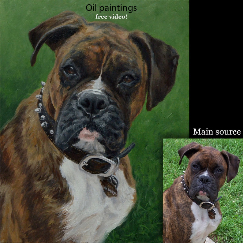 Oil Paint Custom Dog Portrait