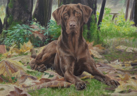 Pet Painting, Dog portrait, Pet portrait, Dog Art - oil painting on canvas.  50% DEPOSIT. Handmade Custom pet portrait.