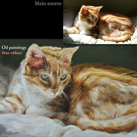 Custom Cat portrait  | Cat portrait custom | Cat | Cat gift | Cat art | Cat lover | Cat lover gift | Cat memorial | Christmas