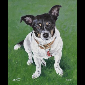 Custom pet portraits, custom dog portrait oil painting on canvas. 50% DEPOSIT. Handmade Custom pet portrait. Fathers Day Gift. image 9