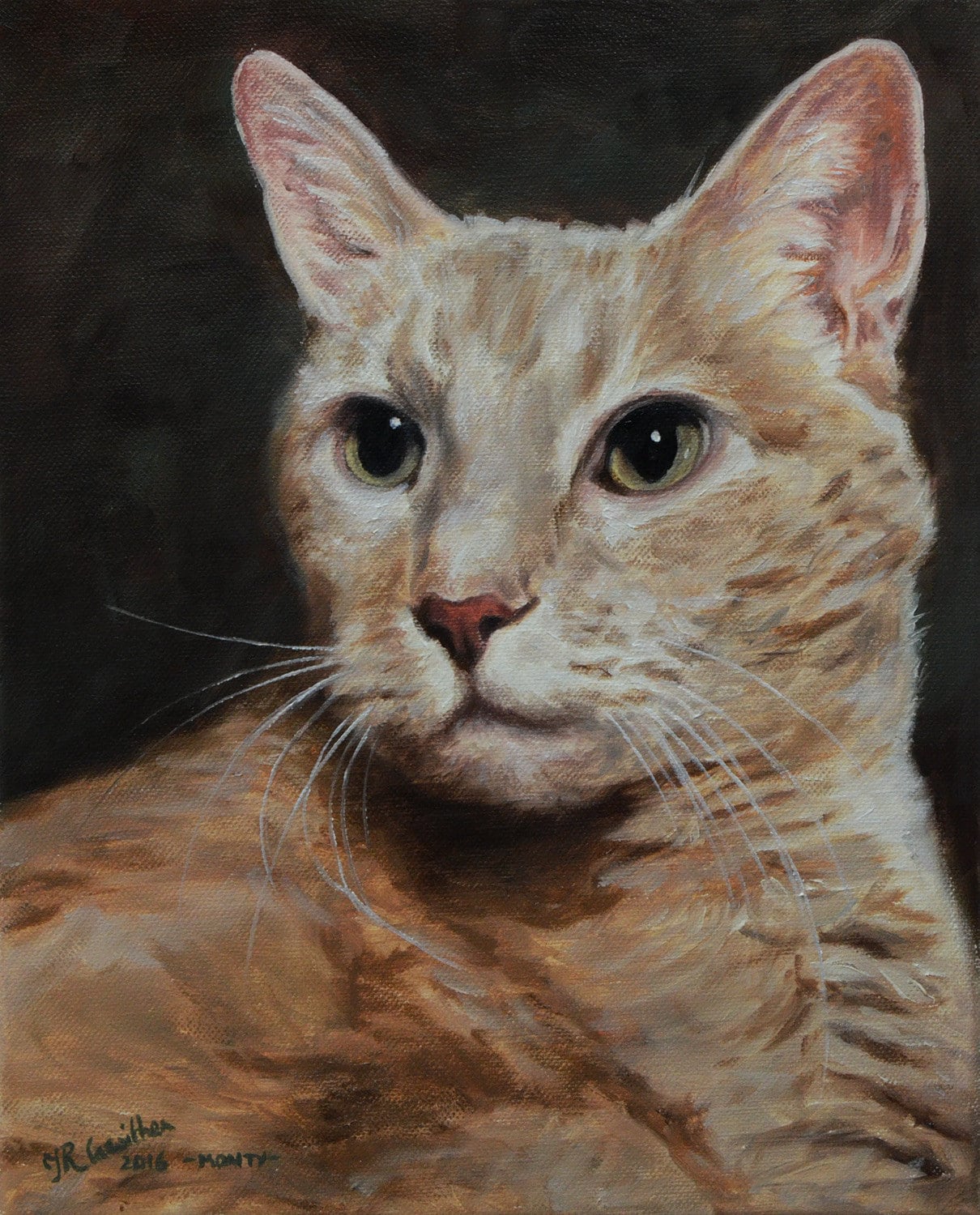 Tabby cat Custom cat painting Cat Portrait Handmade Custom pet portrait. 50% DEPOSIT Cat Painting oil painting on canvas