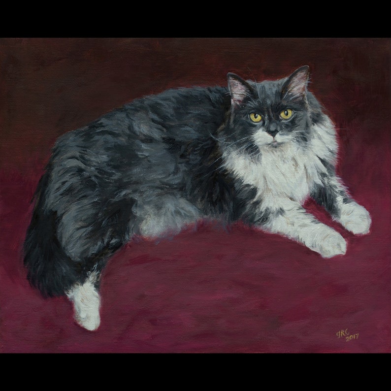 Custom Cat portrait | Cat portrait custom | Cat | Cat gift | Cat art | Cat lover | Cat lover gift | Cat memorial | Christmas bild 7