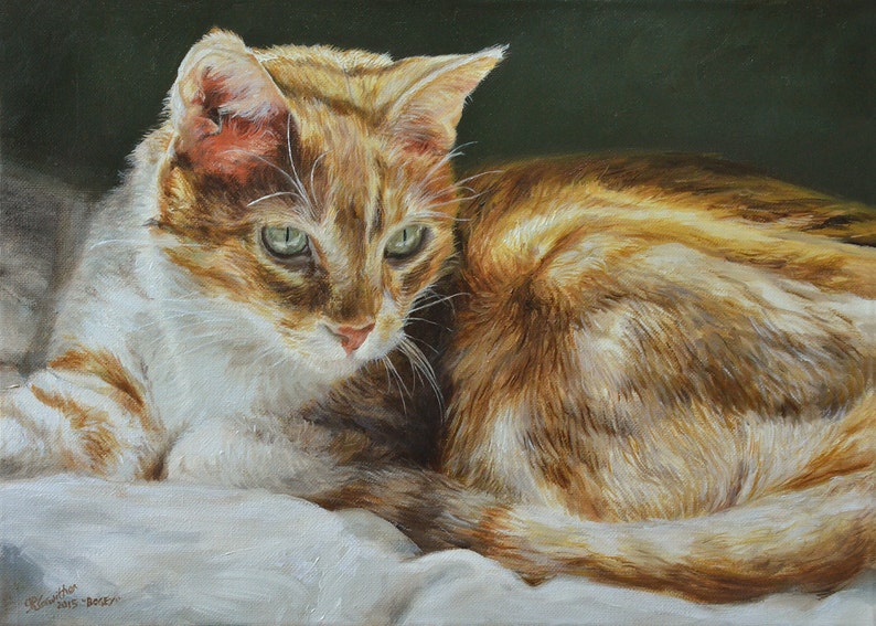 Custom Cat portrait | Cat portrait custom | Cat | Cat gift | Cat art | Cat lover | Cat lover gift | Cat memorial | Christmas bild 2