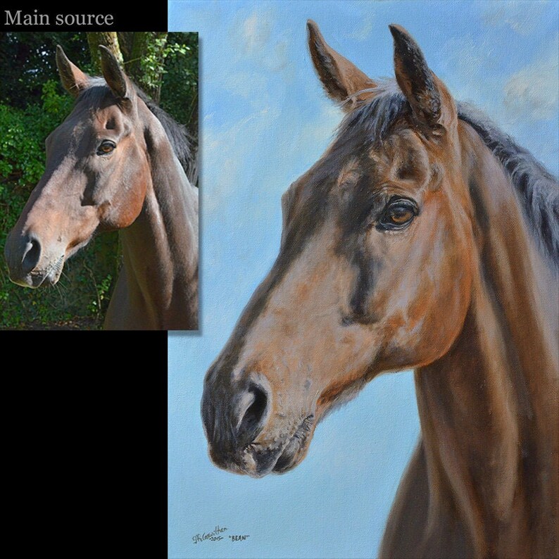 Horse painting | Horse Portrait | Horse gifts | Horse | Horse art | Horse portrait painting | Oil painting | Horse memorial | Christmas image 4