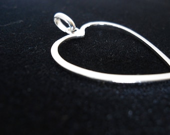 Pendentif Coeur ajouré en argent massif