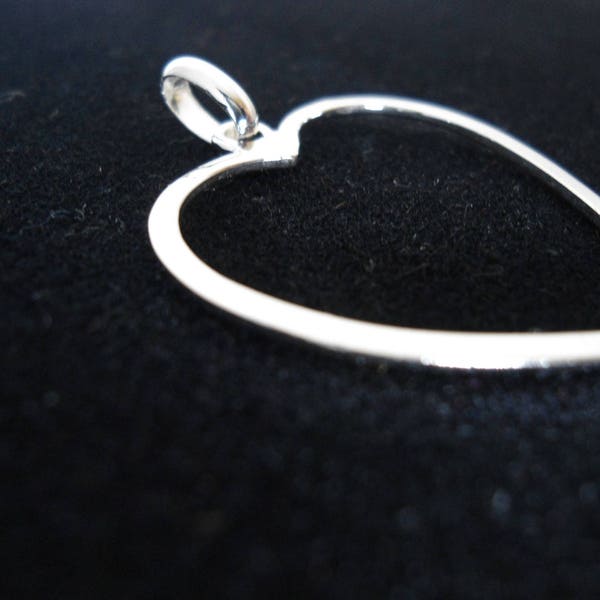 Pendentif Coeur ajouré en argent massif