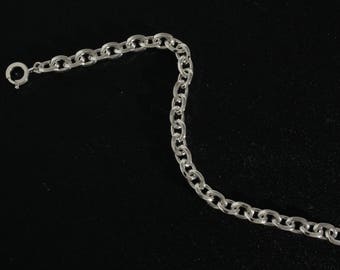 Bracelet maille forçat biseautée de 8mm de largeur en argent massif 20grs, Nouvelle création