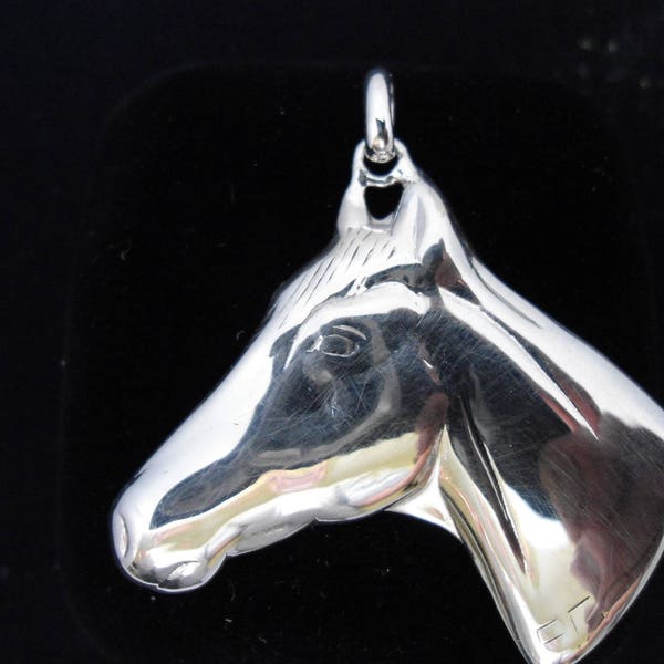 Pendentif  cheval en argent bijoux estampage