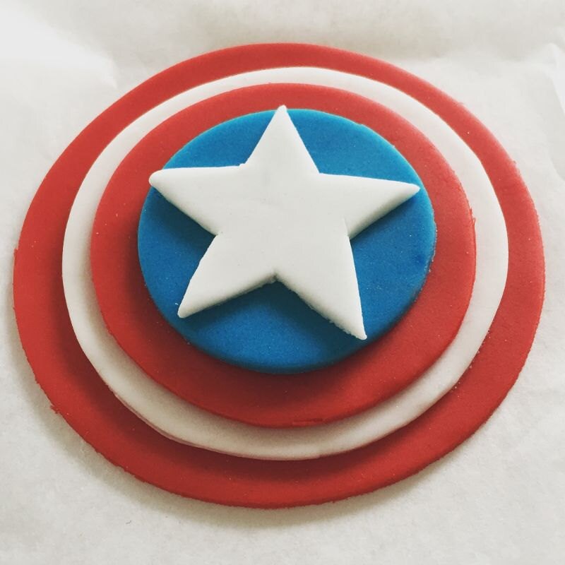 Captain America Cake Toppers Captain America Cupcake Toppers Etsy