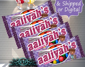 Doc McStuffins Plain M&M&#39;s - Custom Candy -  Party - Birthday - Digital- Download - Printable - Decorations- Treats - candy table - favors