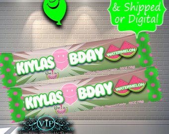 One in a Melon Airheads - Treats- Favors -  Party - 1st Birthday - Digital- Download - Printable - Decorations - Watermelon