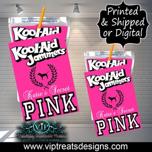 Victoria&#39;s Secret PINK Capri Sun  - Juice Pouch -  Party - Birthday - Digital- Download - Decorations - Personalized - Kool Aid Jammers