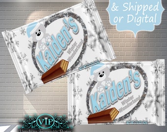 Winter Wonderland Themed Kit Kat - Custom Candy -  Party - Birthday - Digital- Download - Printable - Decorations- Treats - Personalized