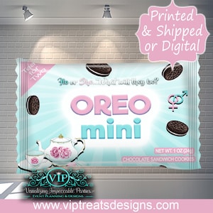 Tea Party Oreo Mini - Custom Candy -  Party - Birthday - Digital- Download - Printable - Decorations- Treats - Cookies - Tea for Two