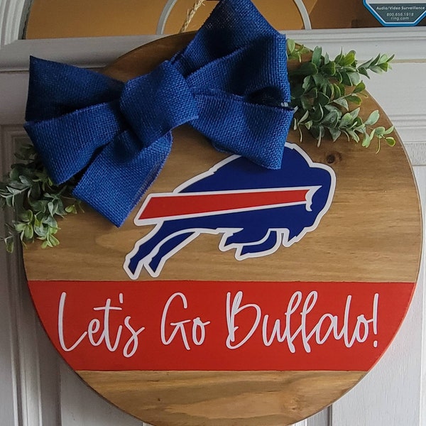 Buffalo home sign, Door sign, Welcome sign, Buffalo NY, Buffalo decor, Buffalo Bills, Black and white door hanger, Custom door hanger