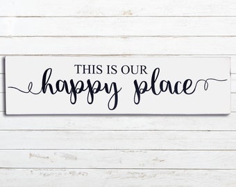 Lake is My Happy Place 7.25 x 10 Wooden Block Sign by My Word!