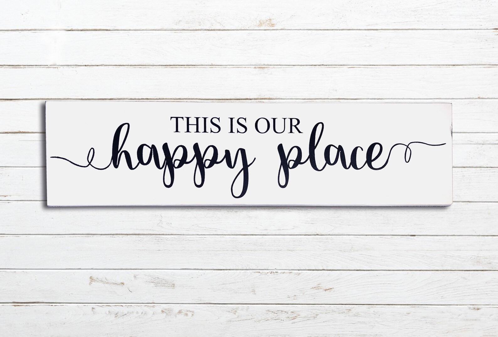 This is Our Happy Place Wood Sign Rustic Decor Farmhouse Etsy