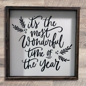 It&#39;s the Most Wonderful Time of the Year Wood Sign