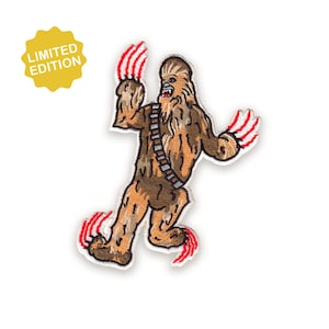 Parche termoadhesivo de Chewie trepador de Star Wars Fan Art